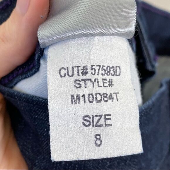 NYDJ Lyris Dark Wash High Rise Rolled Cuff Crop Jeans - Picture 7 of 8